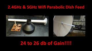 2.4GHz & 5GHz Wifi Parabolic Dish Feed