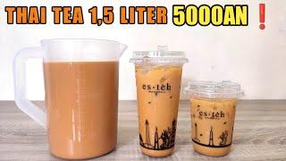 MINUMAN 5000AN SEENAK ES TEH INDONESIA! IDE JUALAN ES TEH VIRAL THAI TEA | IDE USAHA MODAL KECIL