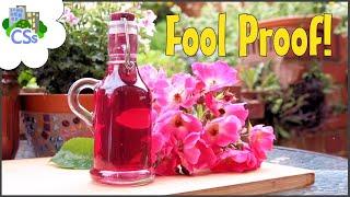 FOOL PROOF Rose Syrup. Made From Fresh Wild Dog Rose Petals