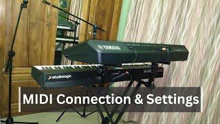 MIDI Connection, MIDI Keyboard to Arranger Workstation SX900. Tutorial #1