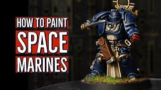 КАК ПОКРАСИТЬ КОСМОДЕСАНТ — Speed painting Space Marines WARHAMMER 40000