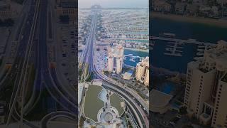 Dubai's Palm Jumeirah view from The View At The Palm  #shorts