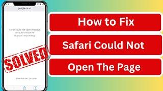 Safari Could Not Open The Page Because The Server Stopped Responding || iPhone & iPad || 2023