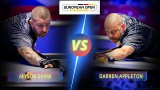 JAYSON SHAW VS DARREN APPLETON | 2024 EUROPEAN OPEN #billiards #nineball #9ballpool #highlights