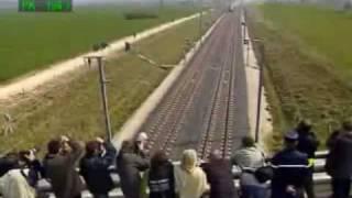 Fastest Train 574 km/h - watch the top left speed