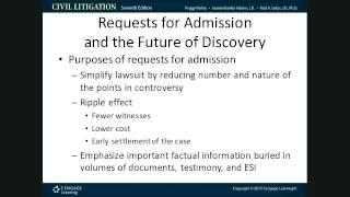 Civil Procedure: Chapter 13 - Requests for Admissions