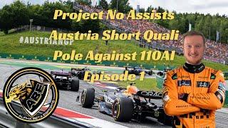 F124 Austria Short Quali 110AI Pole Lap Project NA Episode 1