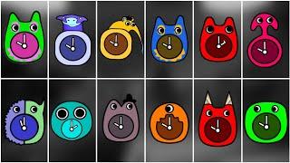 Garten of Banban 0 1 2 3 4 5 6 7 8 9 10 11 - Clock Icon Evolution Comparison (Concept)