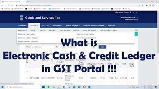 What is Electronic Cash Ledger and Electronic Credit Ledger in GST Portal !!!