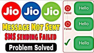 Jio message not send problem | Sms not sent in Jio | Jio Message not sending