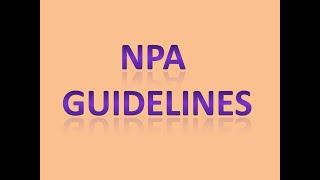 NPA GUIDELINES