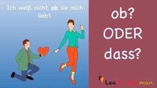 Learn German | Common Mistakes in German | "ob" oder "dass"? | A1 | A2