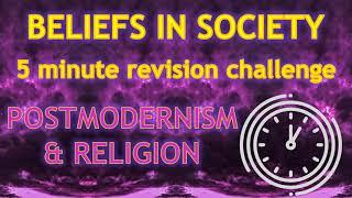 Sociology: 5 (minutes) a day revision challenge – POSTMODERNISM & RELIGION