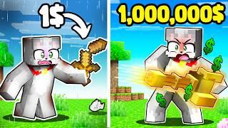 ¡Arma de 1$ vs Arma de 1,000,000$!  Minecraft