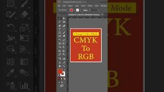 How change CMYK to RGB in illustrator #tips #graphictips #viral #shorts