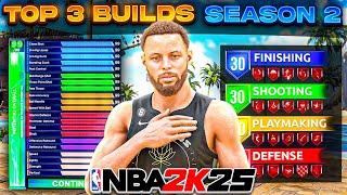 THE TOP 3 BEST SEASON 2 POINT GUARD BUILDS IN NBA 2K25! MOST OVERPOWERED GUARD BUILDS!