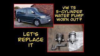 VW T5 2.5l, 5 cylinder water pump replacement.
