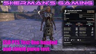 ESO PTS Test One handed and shield parse test.