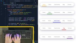 Creating an Animated Menu Indicator with HTML, CSS, and JavaScript | Web Development Tutorial