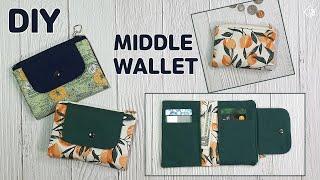 DIY FABRIC MIDDLE WALLET/ Bifold Wallet/ sewing tutorial [Tendersmile Handmade]