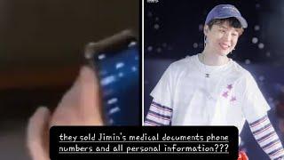 they sold Jimin's medical documents phone numbers and all personal information ???