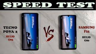 Tecno pova 2 vs Samsung F22 speed test