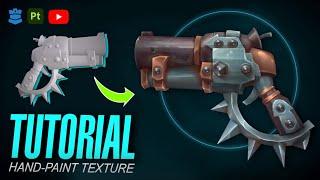 HAND PAINTED GUN IN SUBSTANCE PAINTER (BATTLE CHASERS) | Tutorial