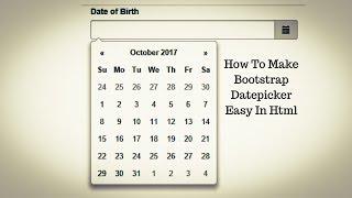 how to make bootstrap datepicker easy in html