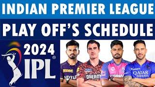 IPL 2024 playoffs schedule: Indian Premier League 2024 Play offs schedule, dates, venues & timings.