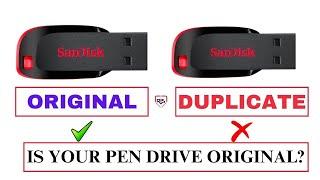 HOW TO CHECK PENDRIVE ORIGINAL OR FAKE | ORIGINAL VS DUPLICATE PENDRIVE TEST | 2024