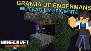 Granja de endermans super fácil y eficiente II Minecraft survival 1.19