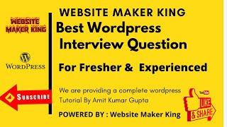 Best  WordPress interview Question for Fresher & Experienced 2020 | WP interview Question & Answer