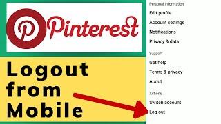 How to Logout from Pinterest Mobile App