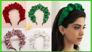 Diadema Scrunchies/Cómo hacer Scrunchies/Tiara de Tela/Diy Scrunchies Headband/Accesorio. Costura