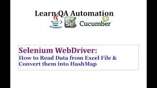 Read Data from Excel and Convert into HashMap for Selenium Testing