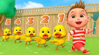 Five Little Ducks - Cute Ducks Songs | Bum Bum Kids Song & Nursery Rhymes