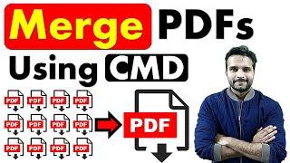 Merge Unlimited PDF files using cmd | in Hindi