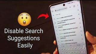 How To Disable Search Suggestions In Chrome ( Useful Setting )