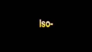 What Is The Definition Of Iso Medical School Terminology Dictionary