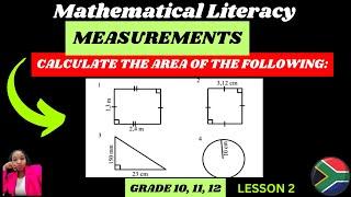 How to calculate area: Mathematical literacy Measurements