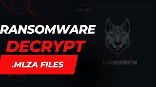 How to decrypt .MLZA  file| Stop/DJVU ransomware| .MLZA files decrypted