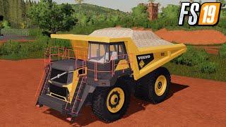 FS19 RELEASE NEW MINING DUMPER VOLVO R-100E MINING CONSTRUCTION ECONOMY MAP FARMING SIMULATOR MODS