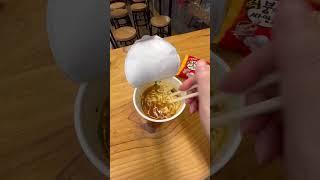 Korean convenience store (samyang small cup noodle, samanco fish ice cream) #shorts