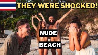 Nude Beach Adventure: Friend's First Time!  Travel Thailand 2023