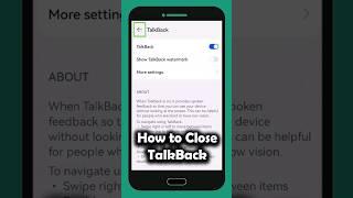 Talkback mode off | Talkback mode on | Talkback button off kaise kare | Talkback Android settings