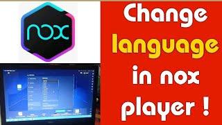 how to change language in nox player