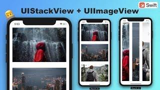 How to use a Stack View with images - stackview distribution, axis, spacing, and clipping bounds.