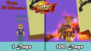 100 Days In Anime Fighting Simulator (SPEEDRUNNER) | BlockmanGo