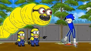 Shin Sonic Tapes Vs Infected Minion.Exe Animation - Story of Minion Head Eater