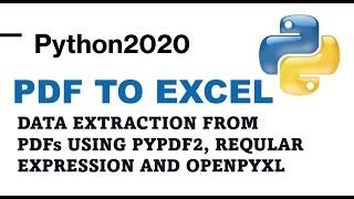 Pdf Data Extraction Using Python | Pypdf2 Extract PDF Data to Excel | Extract Text From PDF to Excel